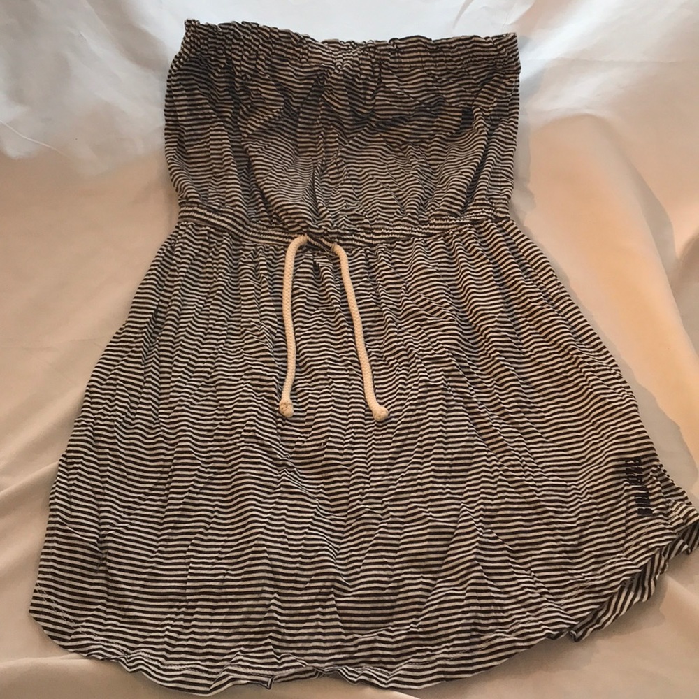Billabong White & Black Striped Coverup